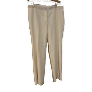 Jones New York Womens New $89 Flat Front Stretch Fit Cream White Pants 16 XL